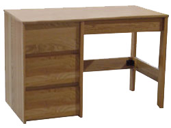 Nittany Open Leg Pedestal Desk w\/3 Equal Drawers & Pencil Drawer, 45"W